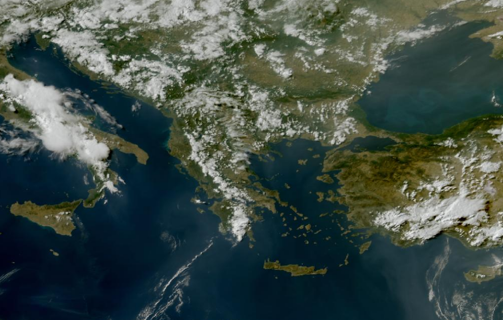 Τελευταία δορυφορική εικόνα νεφοκάλυψης
