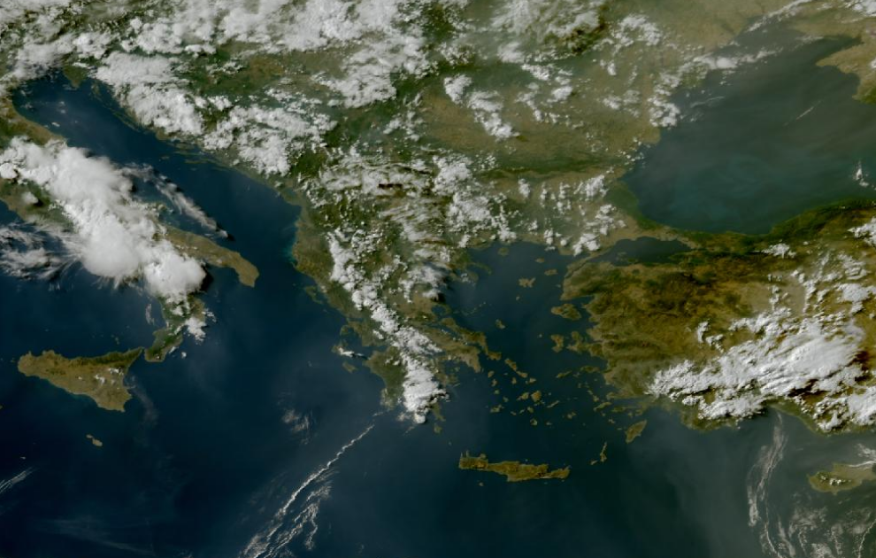 Τελευταία δορυφορική εικόνα νεφοκάλυψης