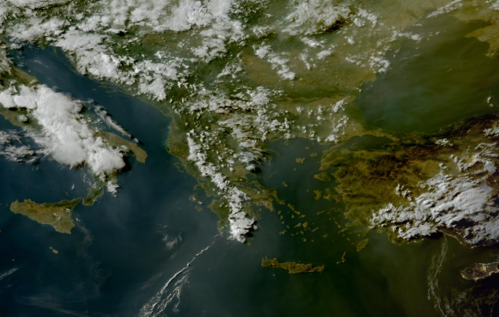 Τελευταία δορυφορική εικόνα νεφοκάλυψης