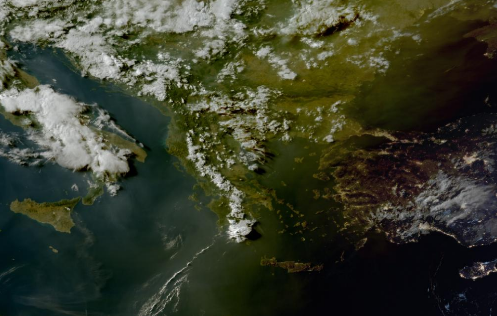 Τελευταία δορυφορική εικόνα νεφοκάλυψης