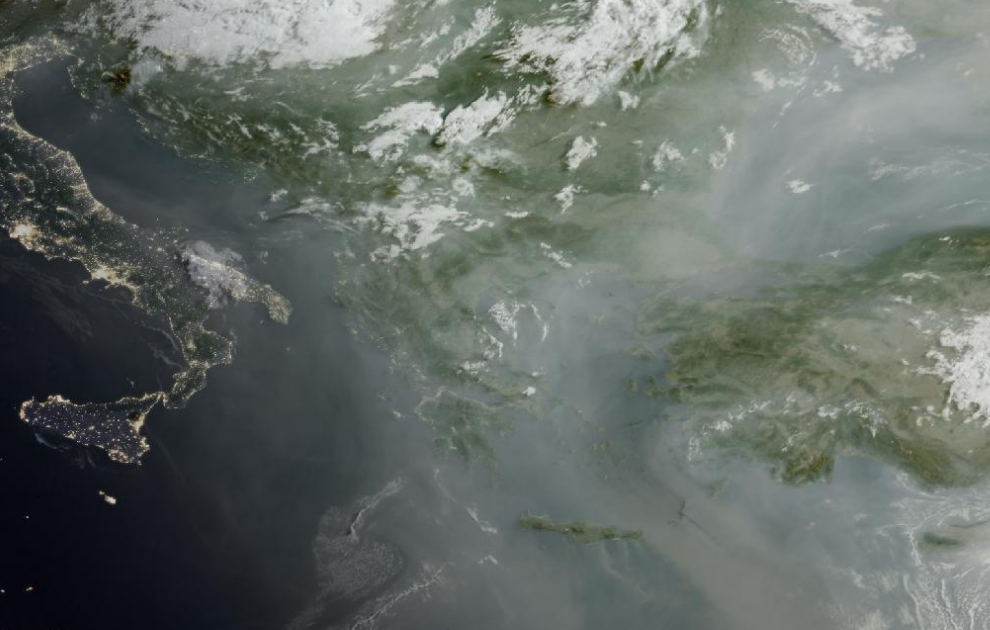 Τελευταία δορυφορική εικόνα νεφοκάλυψης