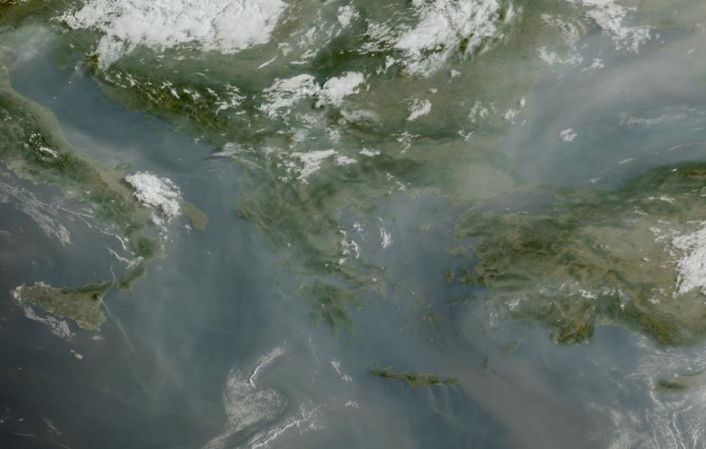 Τελευταία δορυφορική εικόνα νεφοκάλυψης