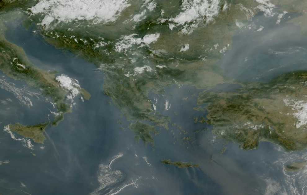 Τελευταία δορυφορική εικόνα νεφοκάλυψης