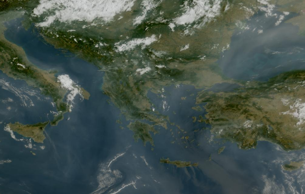 Τελευταία δορυφορική εικόνα νεφοκάλυψης