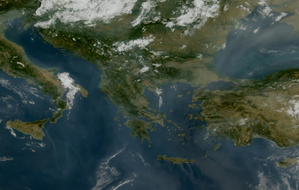 Τελευταία δορυφορική εικόνα νεφοκάλυψης