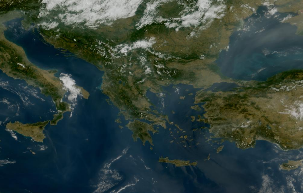 Τελευταία δορυφορική εικόνα νεφοκάλυψης