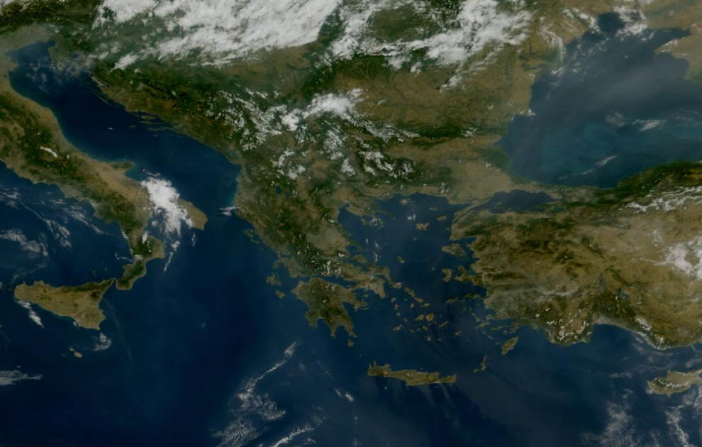 Τελευταία δορυφορική εικόνα νεφοκάλυψης