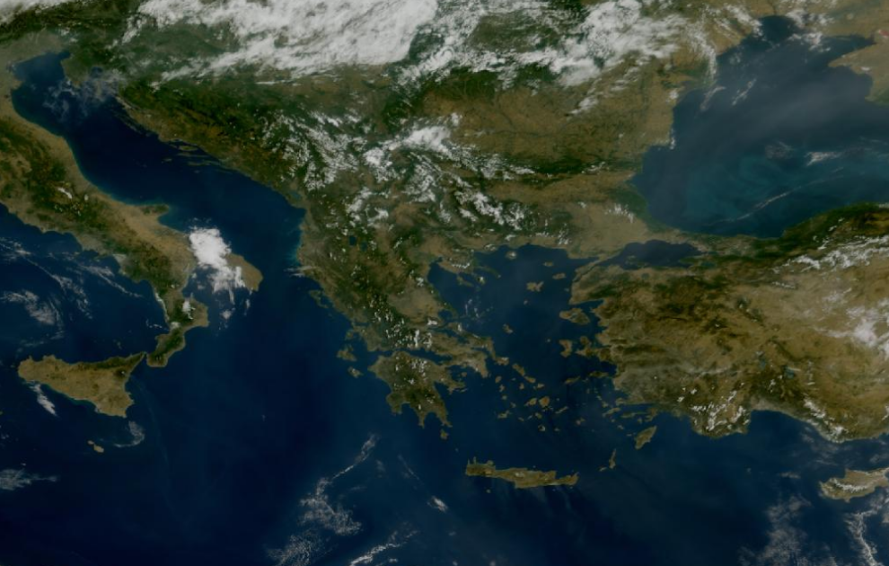 Τελευταία δορυφορική εικόνα νεφοκάλυψης