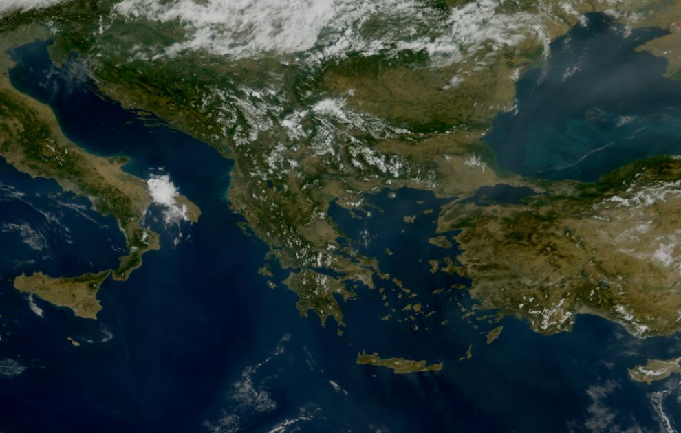 Τελευταία δορυφορική εικόνα νεφοκάλυψης