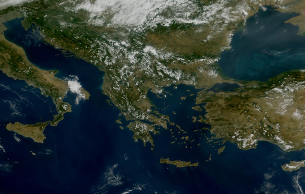Τελευταία δορυφορική εικόνα νεφοκάλυψης