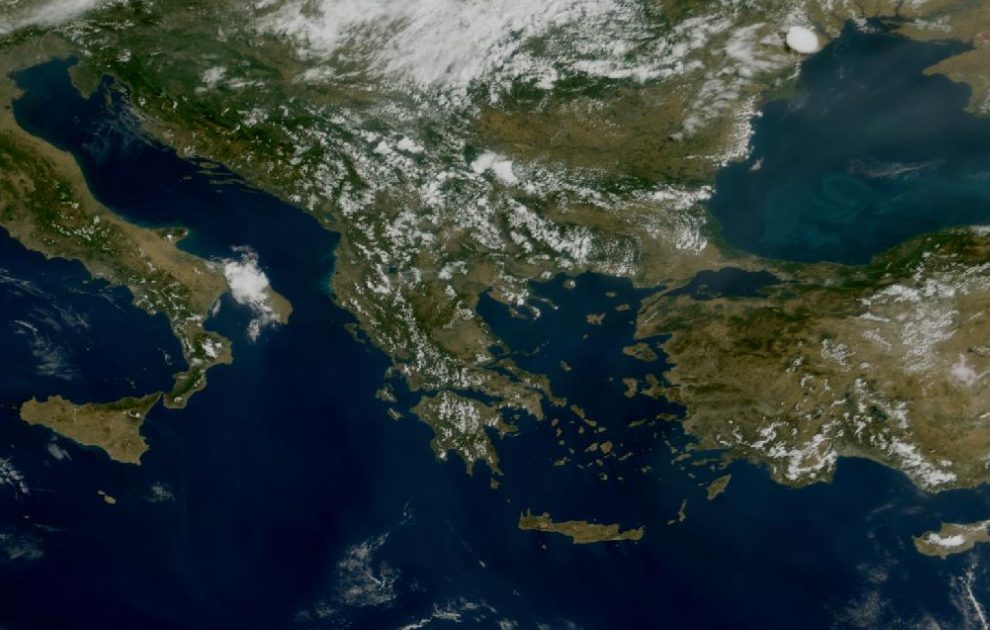 Τελευταία δορυφορική εικόνα νεφοκάλυψης