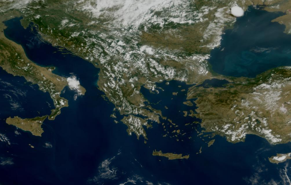 Τελευταία δορυφορική εικόνα νεφοκάλυψης