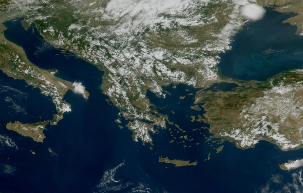 Τελευταία δορυφορική εικόνα νεφοκάλυψης