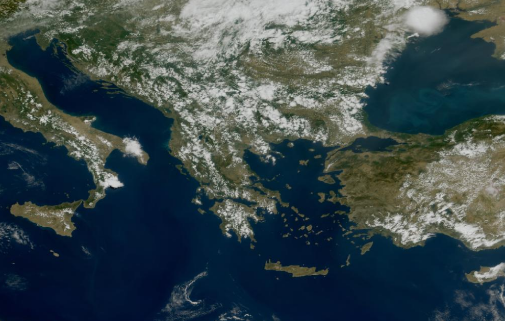 Τελευταία δορυφορική εικόνα νεφοκάλυψης