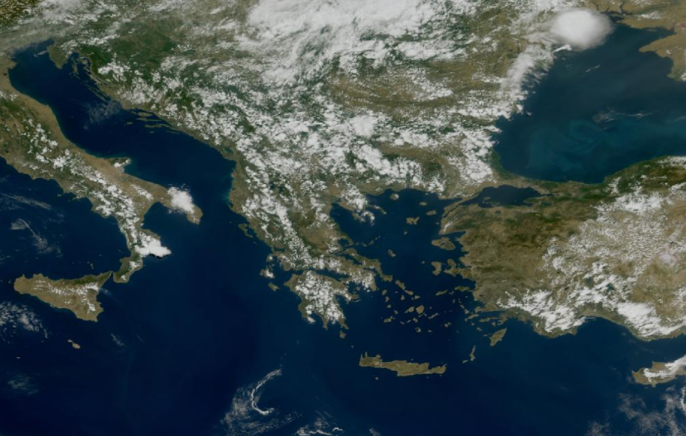 Τελευταία δορυφορική εικόνα νεφοκάλυψης