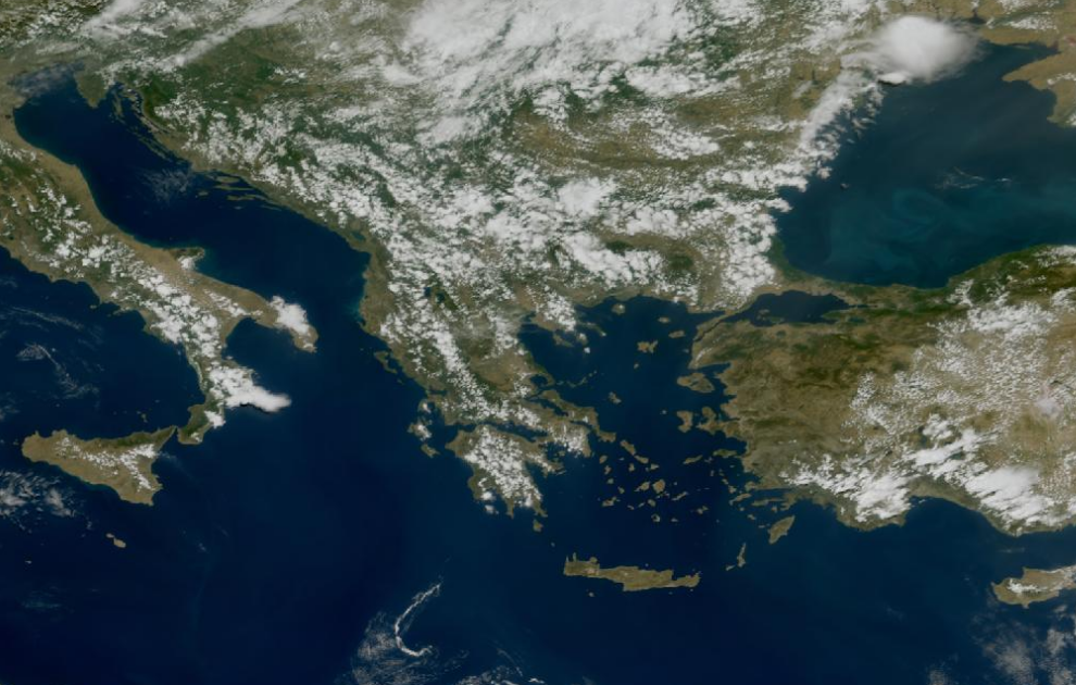 Τελευταία δορυφορική εικόνα νεφοκάλυψης