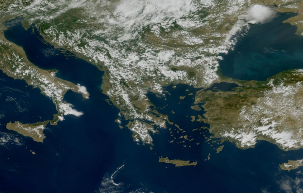 Τελευταία δορυφορική εικόνα νεφοκάλυψης