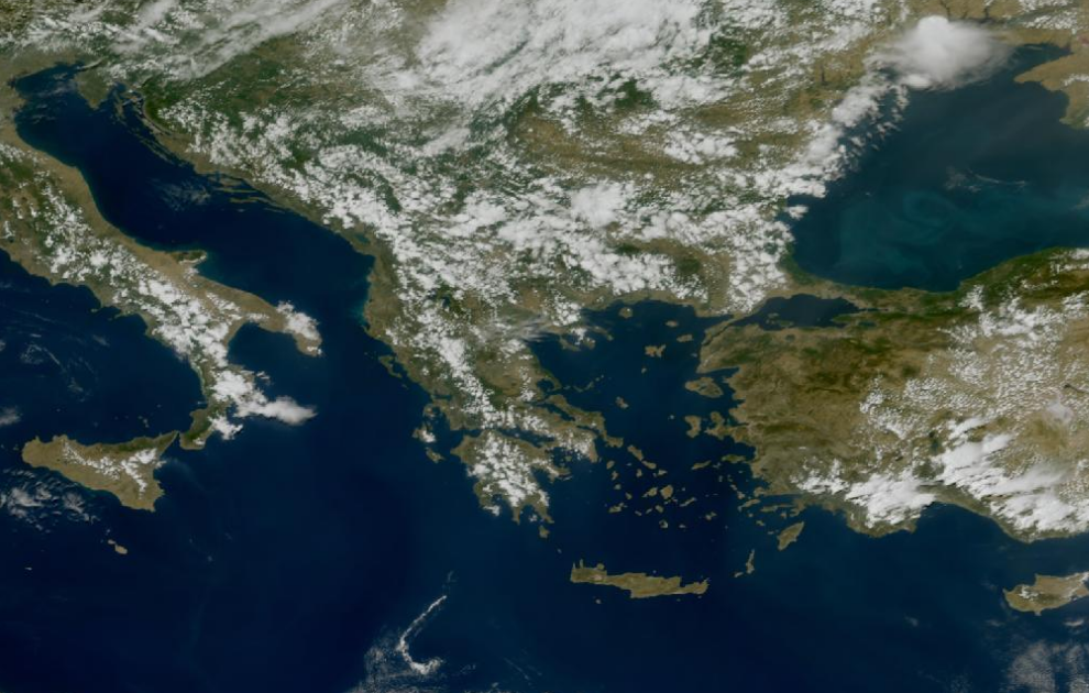 Τελευταία δορυφορική εικόνα νεφοκάλυψης