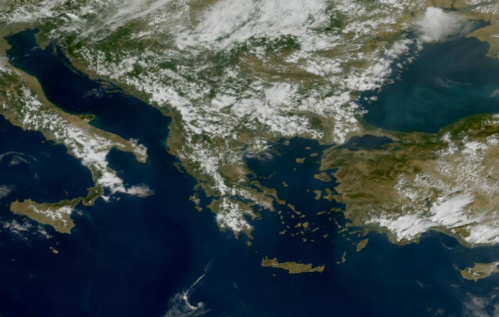 Τελευταία δορυφορική εικόνα νεφοκάλυψης