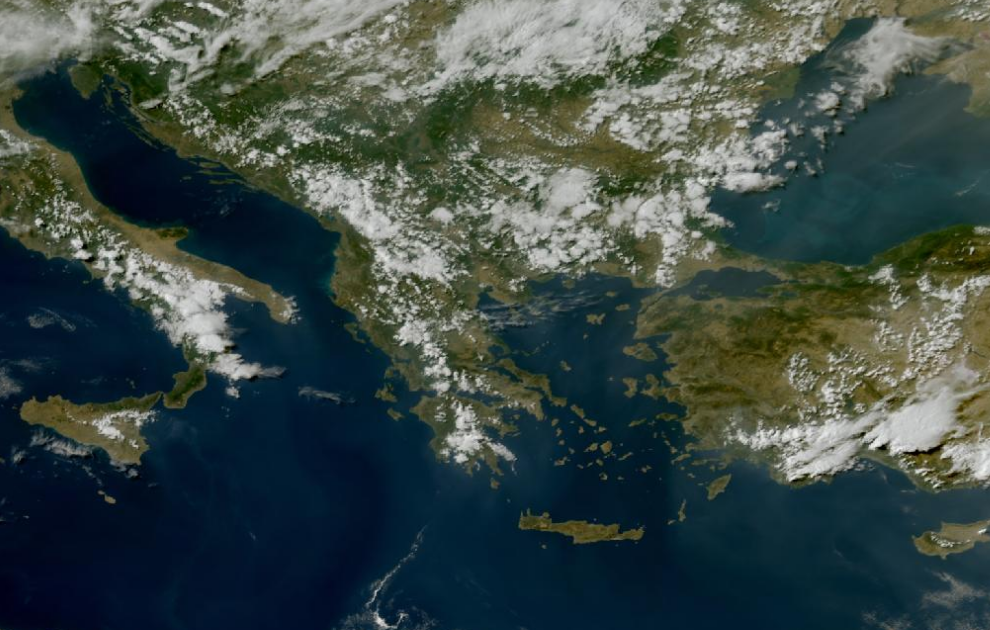 Τελευταία δορυφορική εικόνα νεφοκάλυψης