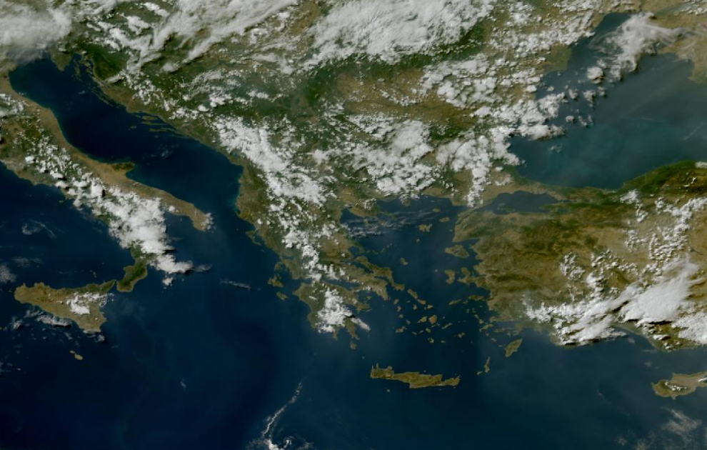 Τελευταία δορυφορική εικόνα νεφοκάλυψης
