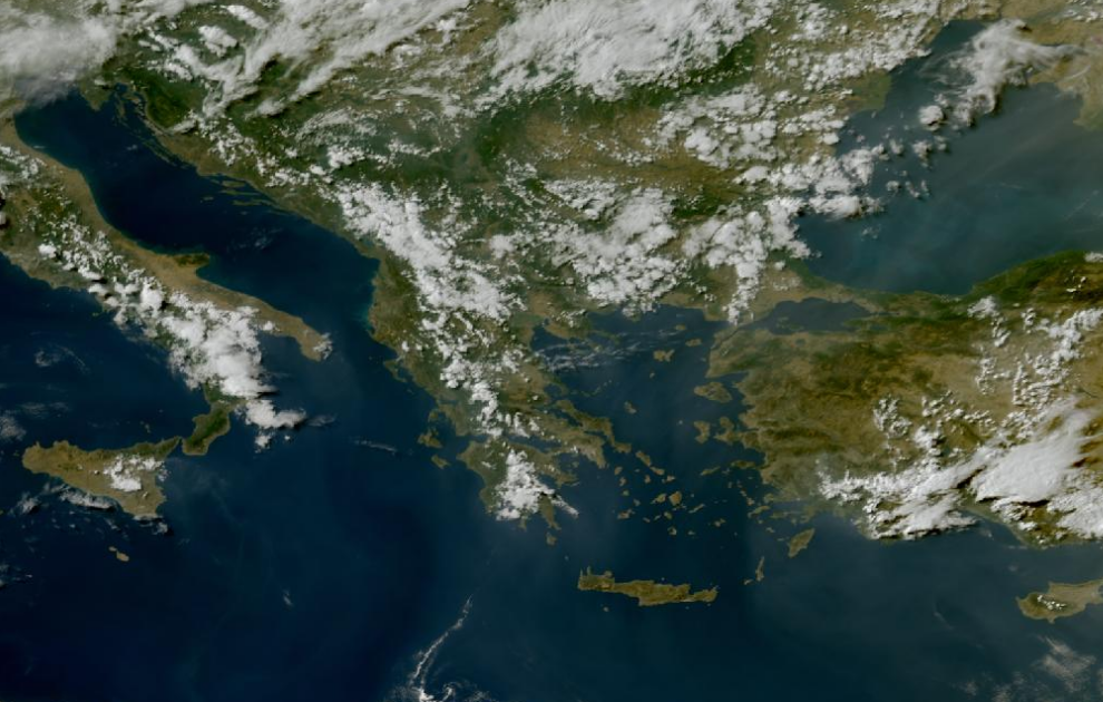 Τελευταία δορυφορική εικόνα νεφοκάλυψης