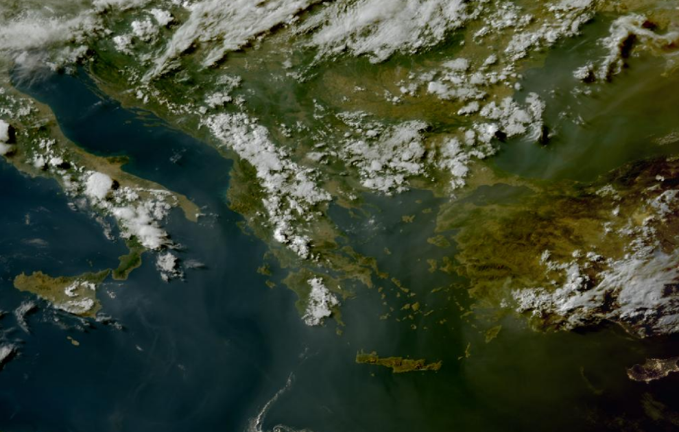 Τελευταία δορυφορική εικόνα νεφοκάλυψης