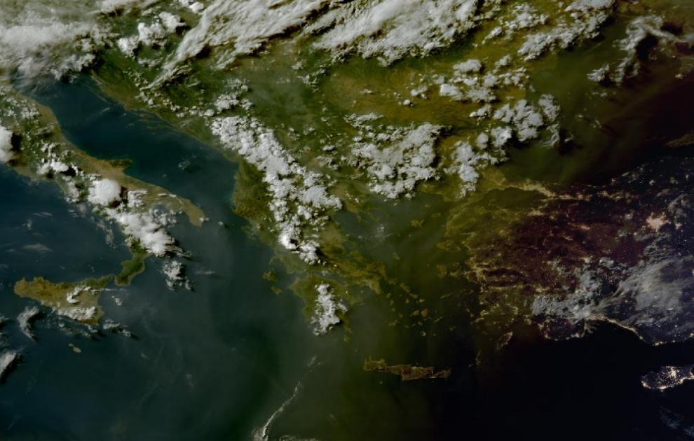 Τελευταία δορυφορική εικόνα νεφοκάλυψης