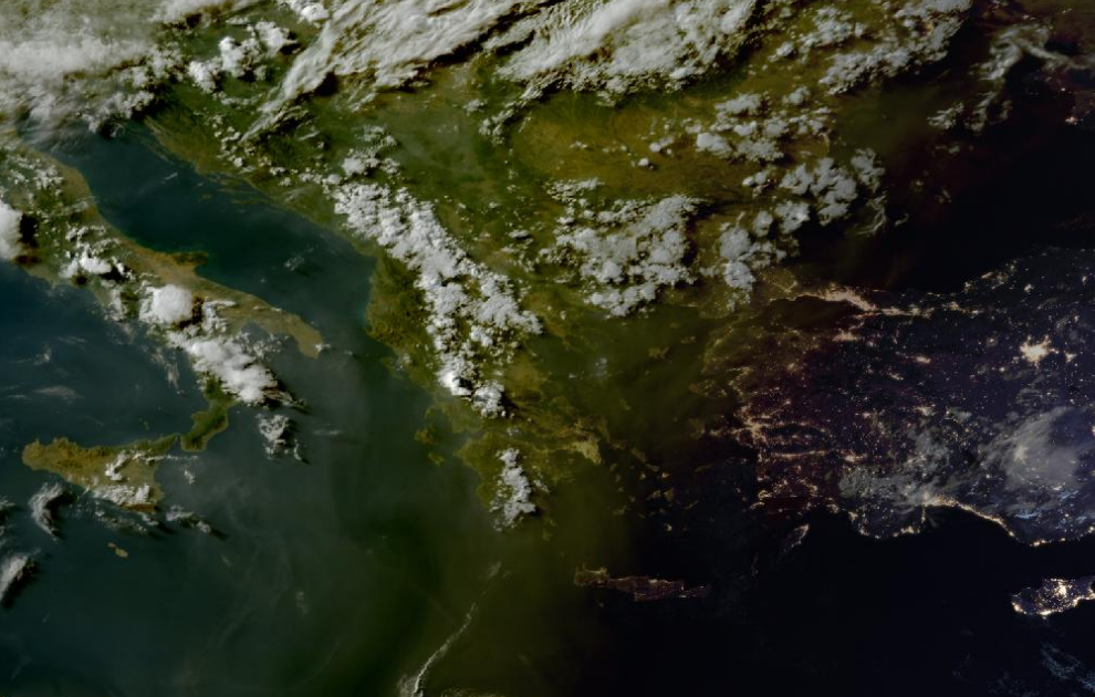 Τελευταία δορυφορική εικόνα νεφοκάλυψης