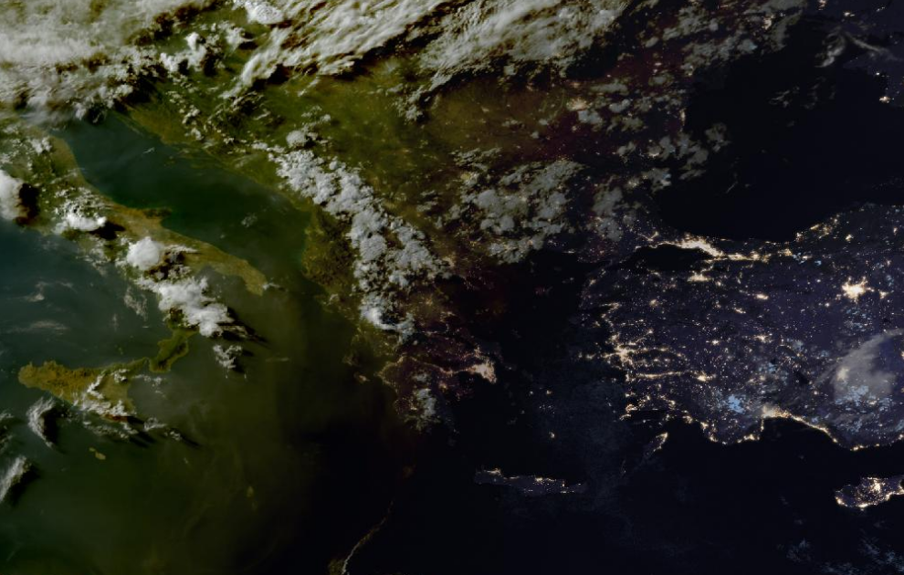Τελευταία δορυφορική εικόνα νεφοκάλυψης