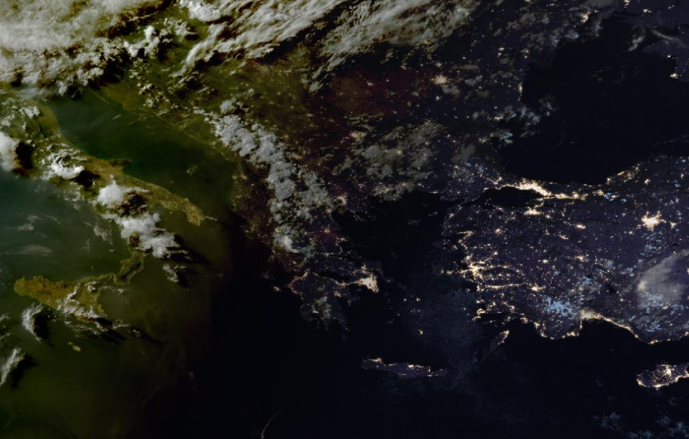 Τελευταία δορυφορική εικόνα νεφοκάλυψης