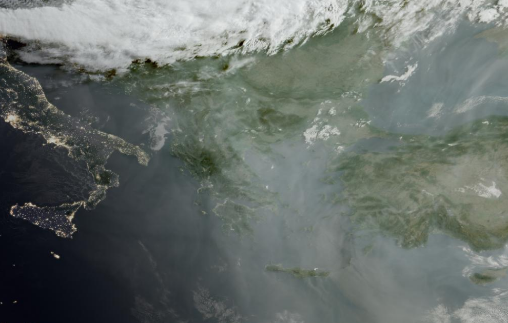 Τελευταία δορυφορική εικόνα νεφοκάλυψης