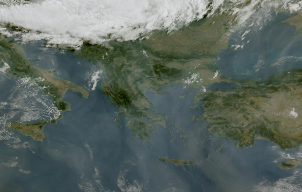 Τελευταία δορυφορική εικόνα νεφοκάλυψης