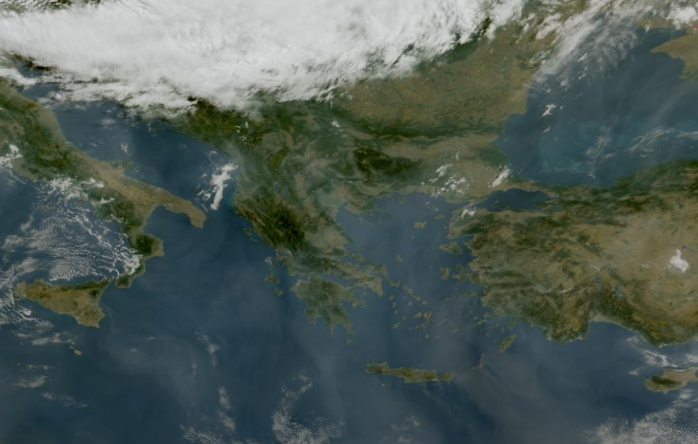 Τελευταία δορυφορική εικόνα νεφοκάλυψης