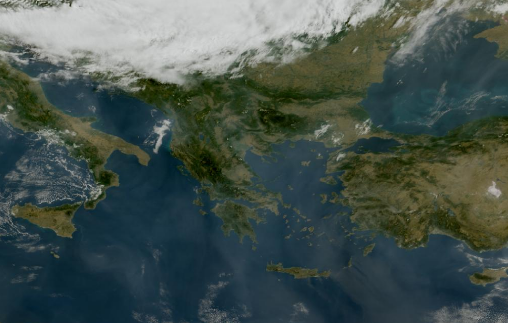 Τελευταία δορυφορική εικόνα νεφοκάλυψης