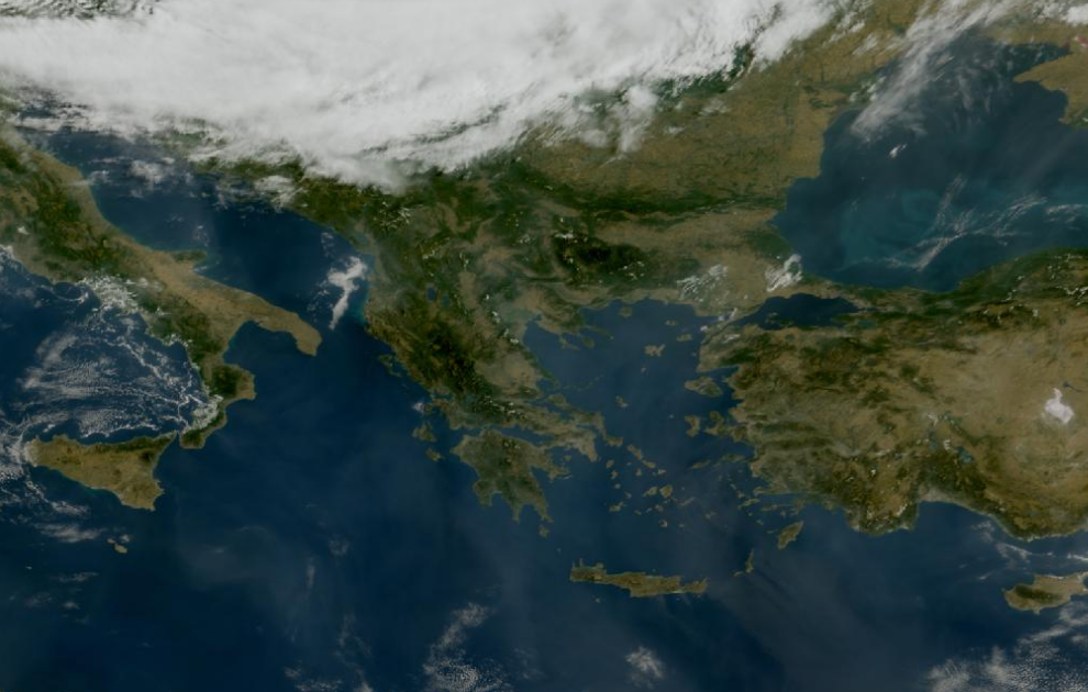 Τελευταία δορυφορική εικόνα νεφοκάλυψης