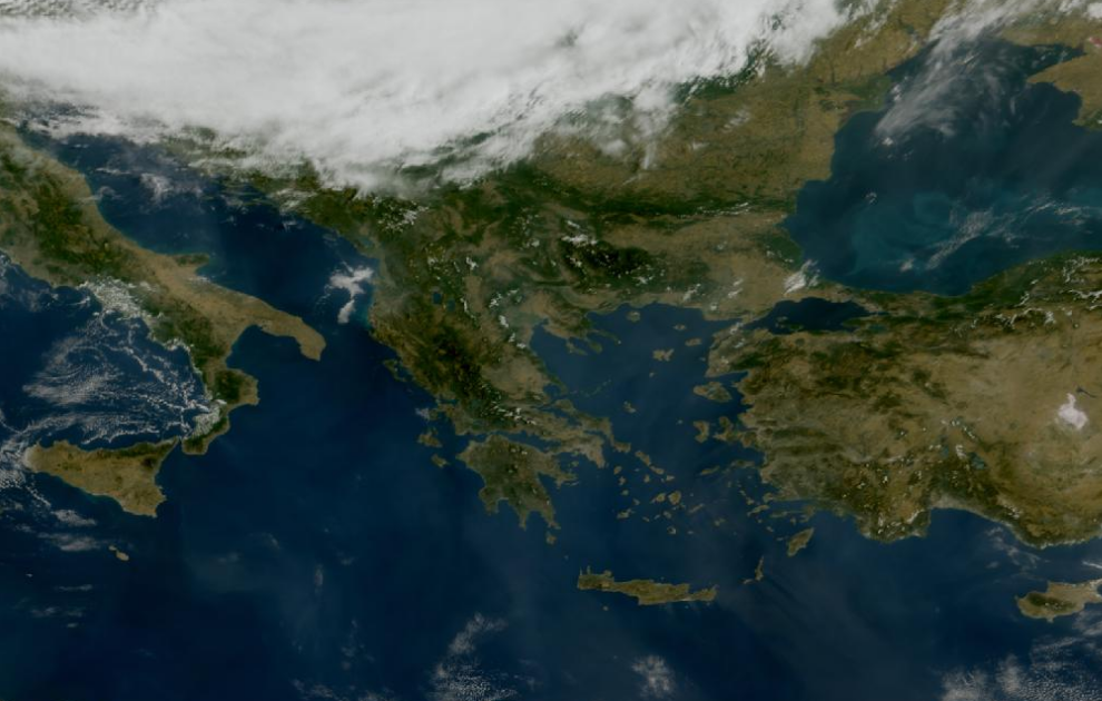 Τελευταία δορυφορική εικόνα νεφοκάλυψης