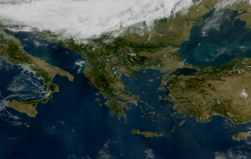 Τελευταία δορυφορική εικόνα νεφοκάλυψης