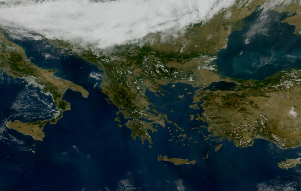Τελευταία δορυφορική εικόνα νεφοκάλυψης