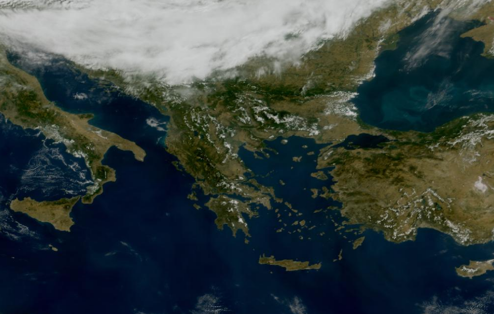 Τελευταία δορυφορική εικόνα νεφοκάλυψης