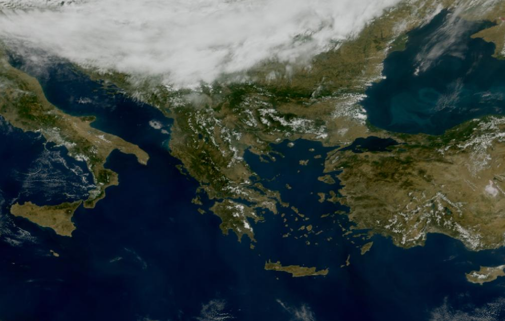 Τελευταία δορυφορική εικόνα νεφοκάλυψης