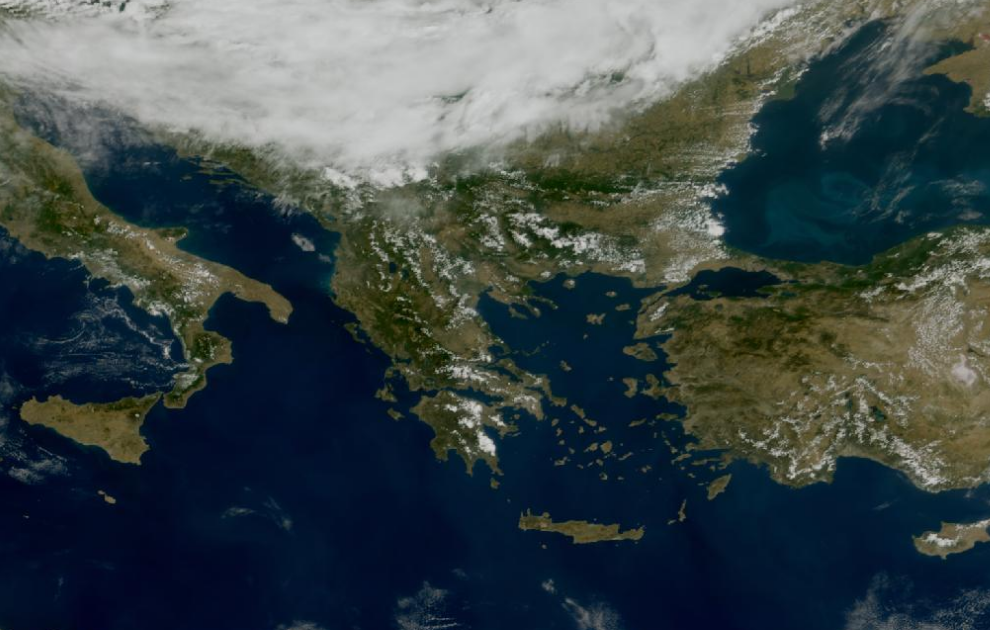 Τελευταία δορυφορική εικόνα νεφοκάλυψης