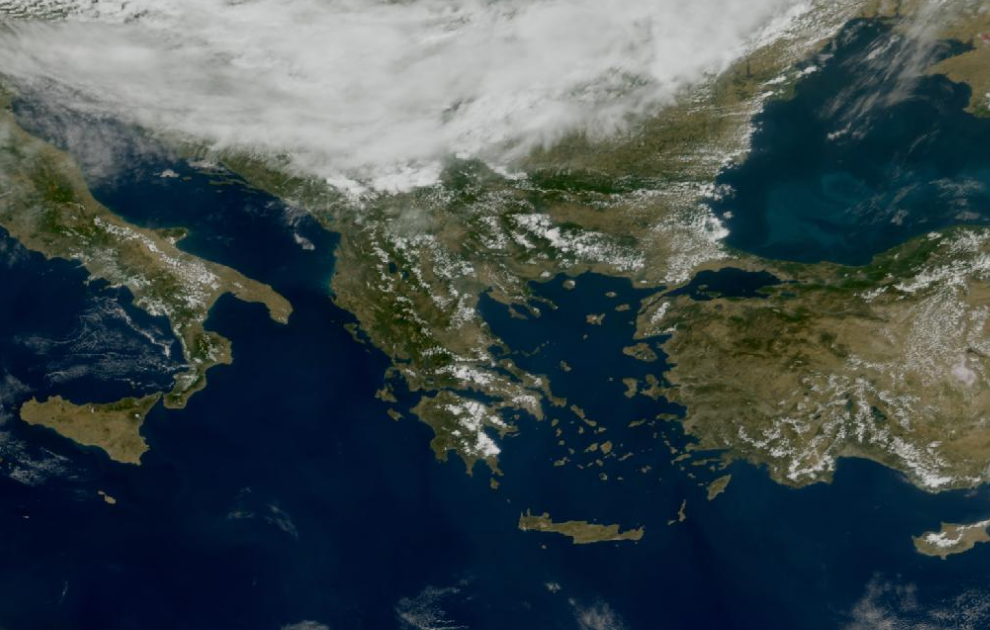 Τελευταία δορυφορική εικόνα νεφοκάλυψης
