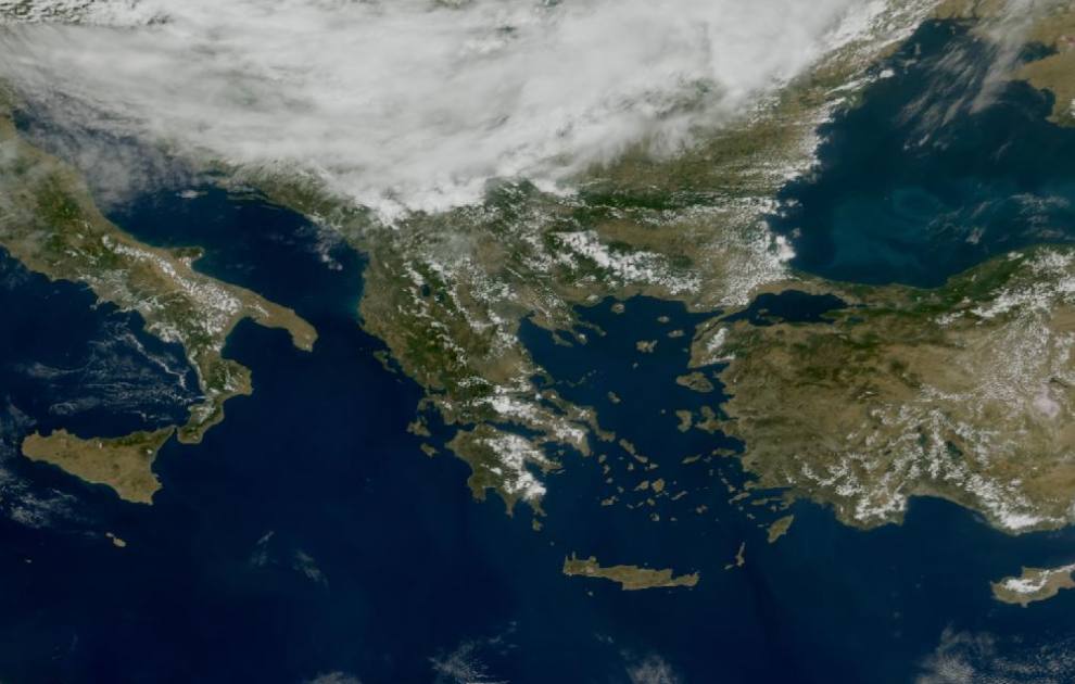 Τελευταία δορυφορική εικόνα νεφοκάλυψης