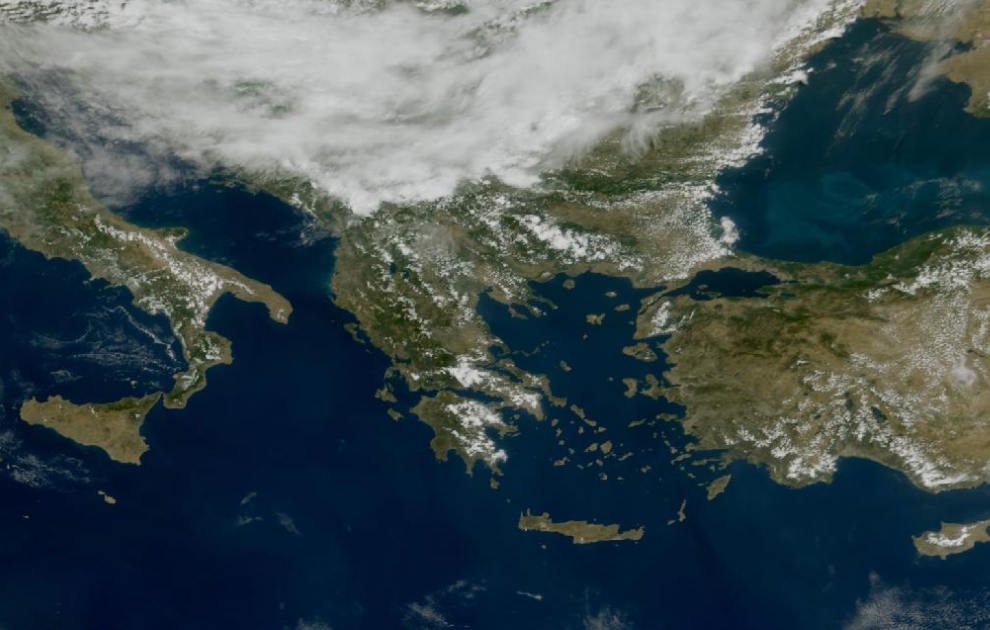 Τελευταία δορυφορική εικόνα νεφοκάλυψης
