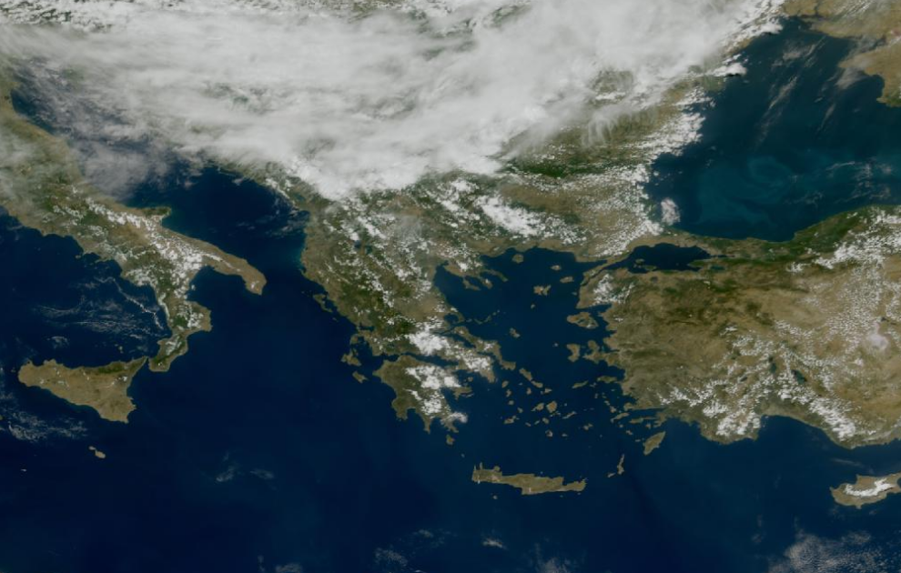 Τελευταία δορυφορική εικόνα νεφοκάλυψης