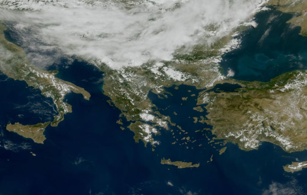 Τελευταία δορυφορική εικόνα νεφοκάλυψης