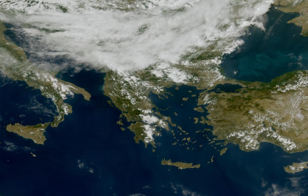 Τελευταία δορυφορική εικόνα νεφοκάλυψης