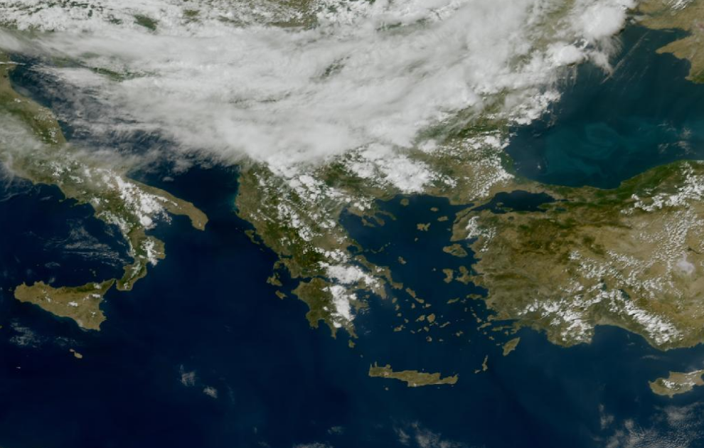 Τελευταία δορυφορική εικόνα νεφοκάλυψης