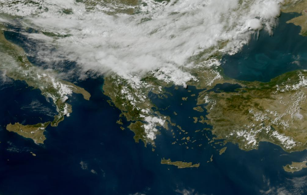 Τελευταία δορυφορική εικόνα νεφοκάλυψης